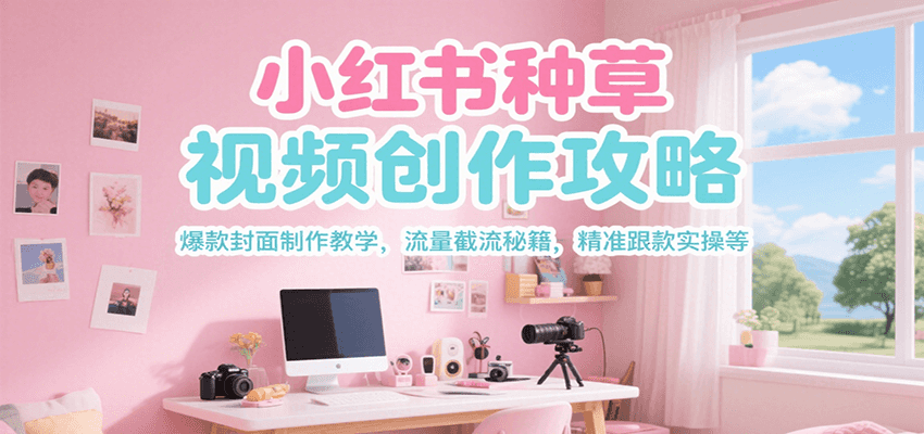 图片[1]-小红书种草视频创作攻略，爆款封面制作教学 ，流量截流秘籍 ，精准跟款实操等_生财有道创业网-生财有道