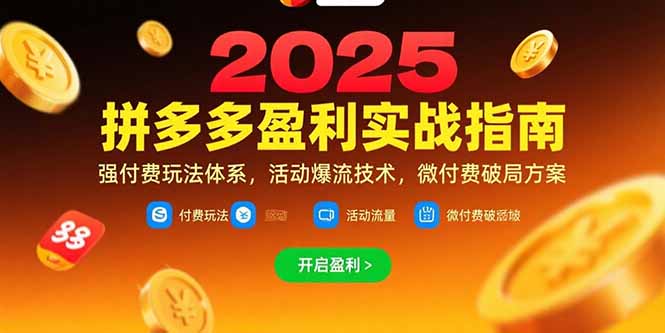 （15357期）拼多多盈利实战指南，强付费玩法，活动爆流技术，微付费破局方案(更新7月)_生财有道创业项目网