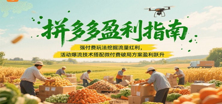 拼多多盈利指南：强付费玩法挖掘流量红利，活动爆流技术搭配微付费方案实现盈利跃升_生财有道创业网