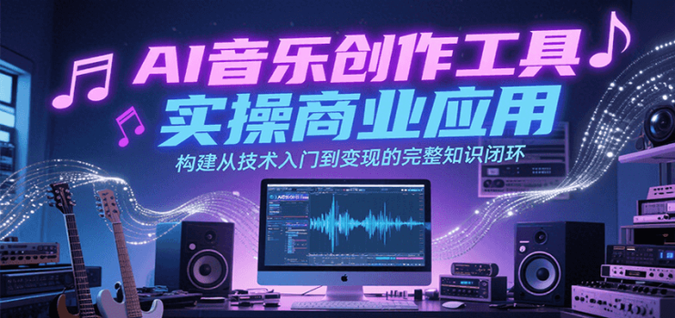 AI音乐创作工具实操商业应用，构建从技术入门到变现的完整知识闭环_生财有道创业网