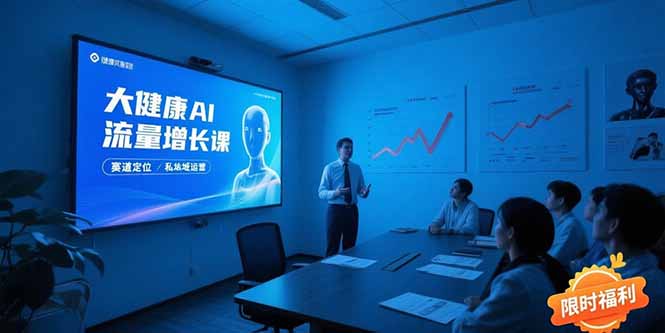 （15396期）大健康AI流量增长课8.0，赛道定位方法论，AI数字人内容生产，私域转化运营_生财有道创业项目网