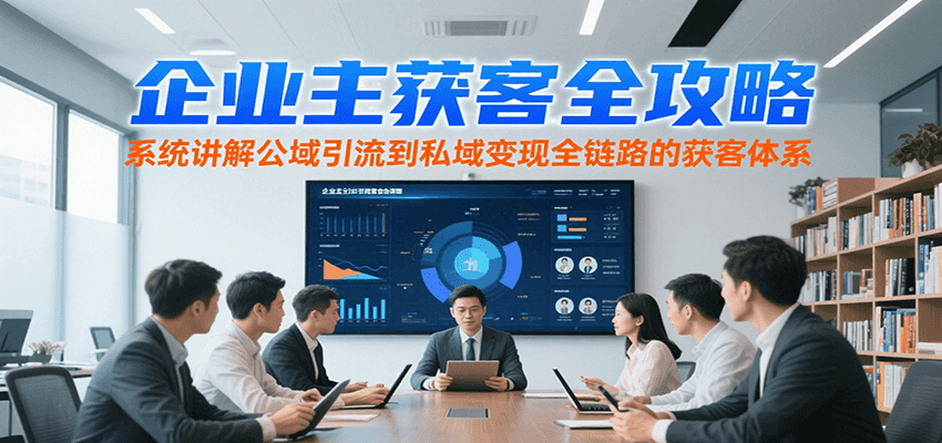 图片[1]-企业主获客全攻略，系统讲解公域引流到私域变现全链路的获客体系_生财有道创业网-生财有道