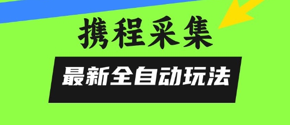 携程信息采集全自动玩法，0风控，无脑开干【揭秘】——生财有道创业项目网