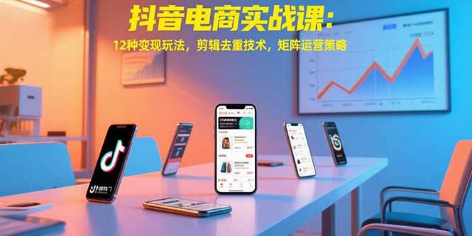 （15478期）抖音电商实战课：12种变现玩法，剪辑去重技术，矩阵运营策略_生财有道创业项目网