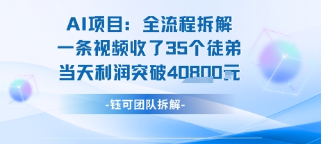 AI收徒变现闭环：一条视频收35人，日入1k+(附完整SOP)——生财有道创业项目网