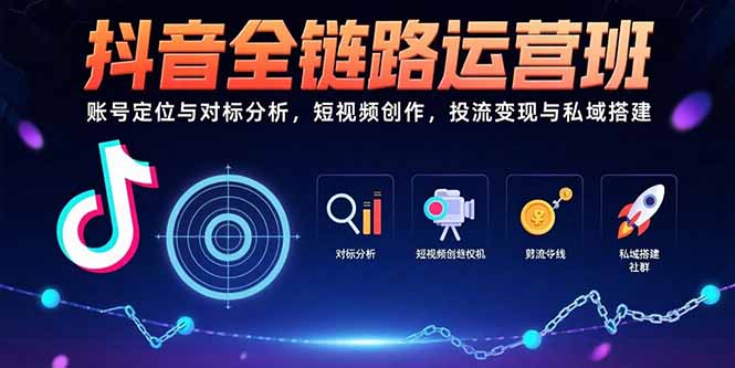（15525期）抖音全链路运营班：账号定位与对标分析，短视频创作，投流变现与私域搭建_生财有道创业项目网