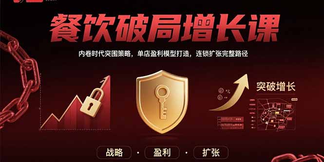 （15541期）餐饮破局增长课：内卷时代突围策略，单店盈利模型打造，连锁扩张完整路径_生财有道创业项目网