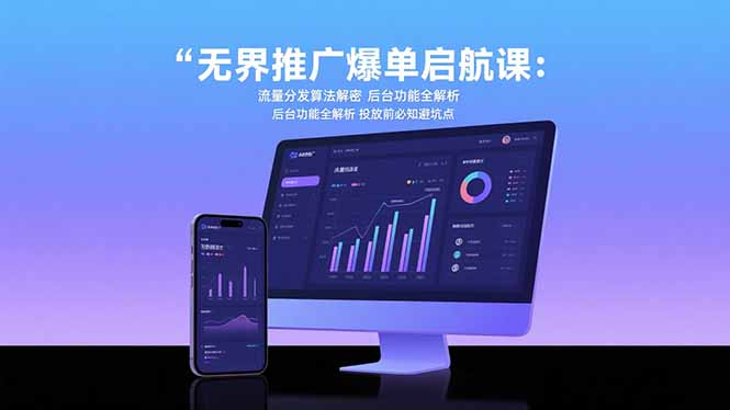 （15567期）无界推广爆单启航课：流量分发算法解密 后台功能全解析 投放前必知避坑点_生财有道创业项目网