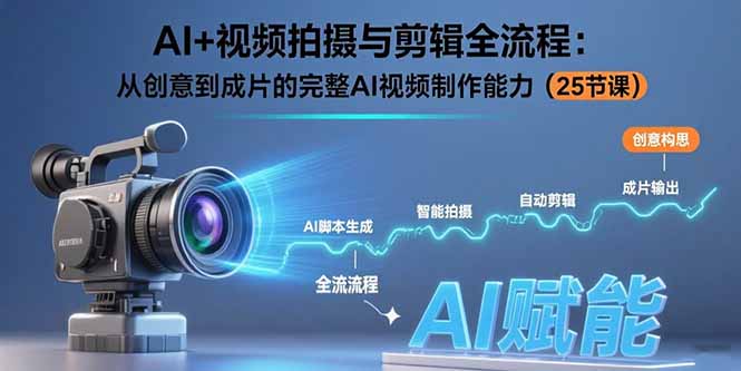 （15612期）AI+视频拍摄与剪辑全流程：从创意到成片的完整AI视频制作能力（25节课）_生财有道创业项目网