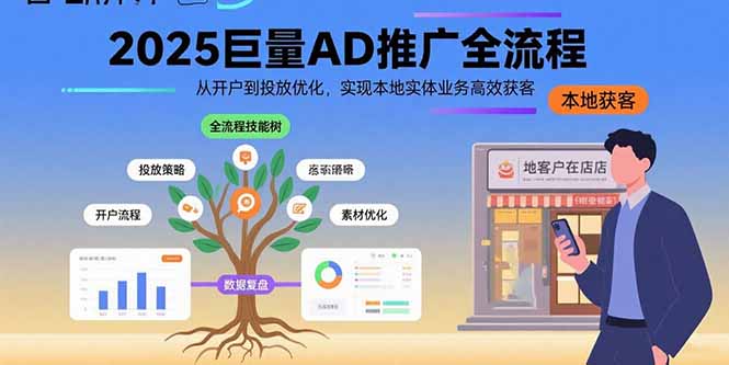 （15608期）2025巨量AD推广全流程，从开户到投放优化，实现本地实体业务高效获客_生财有道创业项目网