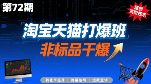 淘宝天猫打爆班原创高阶技术第72期，非标品干爆——生财有道创业项目网