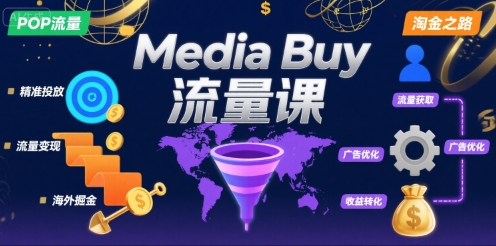 Media Buy之POP流量课，带你开启海外Media Buy淘金之路——生财有道创业项目网