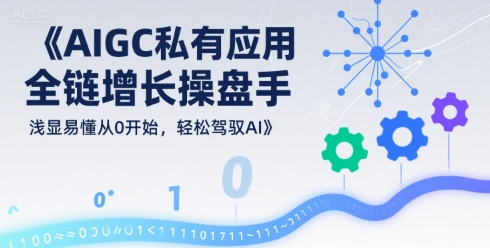AIGC私有化应用全链增长操盘手，浅显易懂从0开始，轻松驾驭AI——生财有道创业项目网