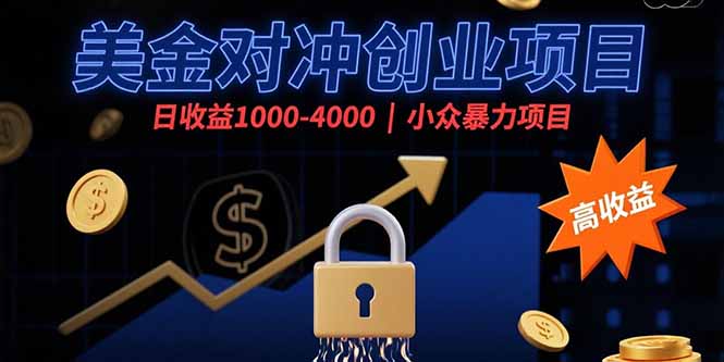 （15642期）美金对冲创业项目，日收益1000-4000，小众暴力项目_生财有道创业项目网