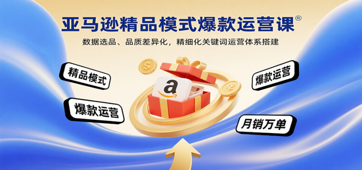 亚马逊精品模式爆款运营课：数据选品、品质差异化，精细化关键词运营体系搭建_生财有道创业网