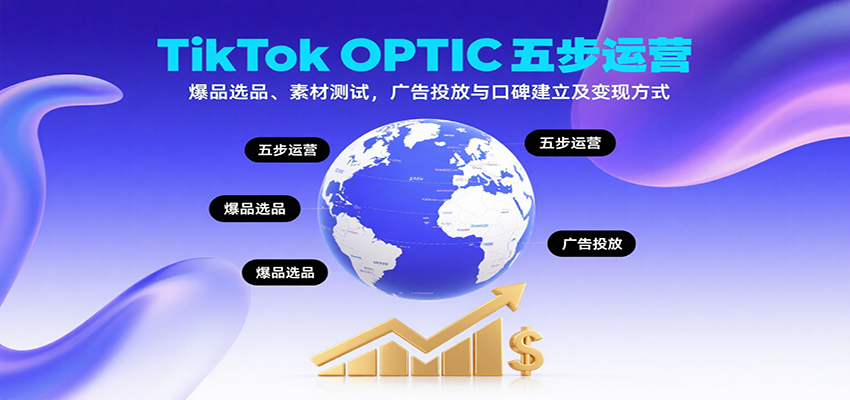 图片[1]-TikTok OPTIC五步运营，爆品选品、素材测试，广告投放与口碑建立及变现方式_生财有道创业网-生财有道
