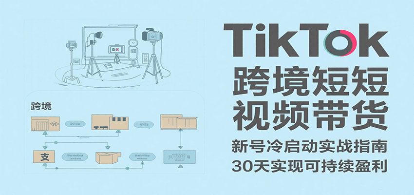 图片[1]-TikTok跨境短视频带货，30天攻克新号冷启动、0-1实现跨境可持续盈利_生财有道创业网-生财有道