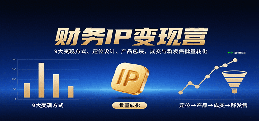 图片[1]-财务IP变现营：9大变现方式、定位设计、产品包装，成交与群发售批量转化_生财有道创业网-生财有道