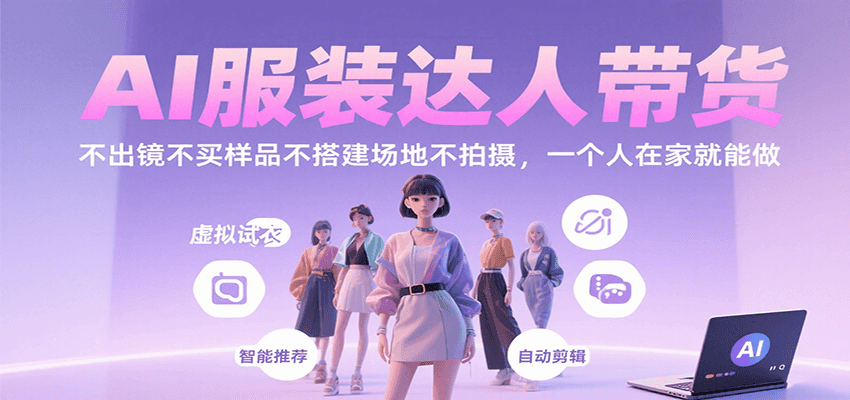 图片[1]-AI服装达人带货，不出镜不买样品不搭建场地不拍摄，一个人在家就能做_生财有道创业网-生财有道