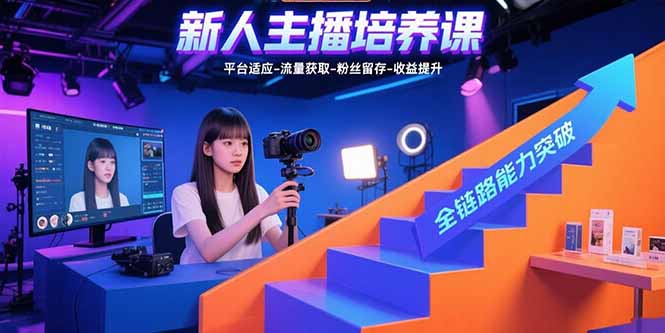 （15701期）新人主播培养课：平台适应-流量获取-粉丝留存-收益提升 全链路能力突破_生财有道创业项目网