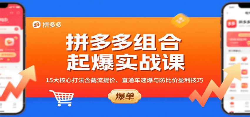 图片[1]-拼多多组合起爆实战课：15大核心打法含截流提价、直通车速爆与防比价盈利技巧_生财有道创业网-生财有道