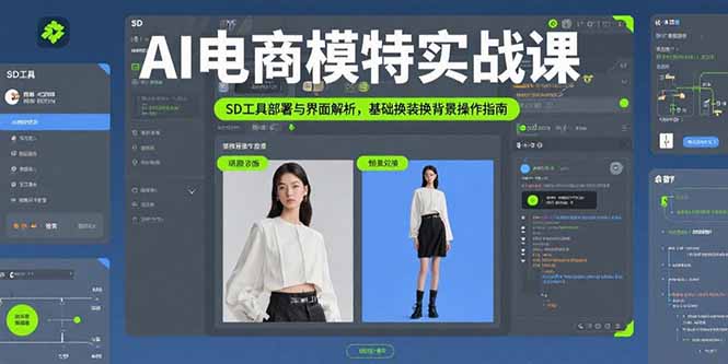 （15722期）AI电商模特实战课，SD工具部署与界面解析，基础换装换背景操作指南_生财有道创业项目网
