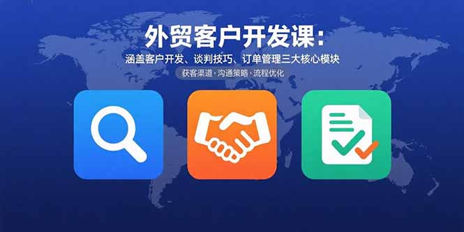 （15793期）外贸客户开发课：涵盖客户开发、谈判技巧、订单管理三大核心模块_生财有道创业项目网