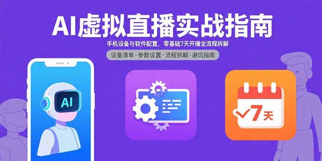 （15835期）AI虚拟直播实战指南，手机设备与软件配置，零基础7天开播全流程拆解_生财有道创业项目网