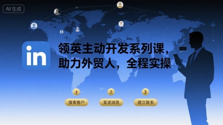 领英主动开发系列课，助力外贸人，全程实操——生财有道创业项目网