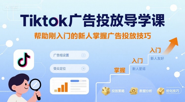 图片[1]-Tiktok广告投放导学课，帮助刚入门的新人掌握广告投放技巧——生财有道创业项目网-生财有道