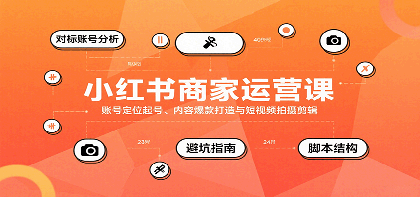 图片[1]-小红书商家运营课，账号定位起号、内容爆款打造与短视频拍摄剪辑_生财有道创业网-生财有道