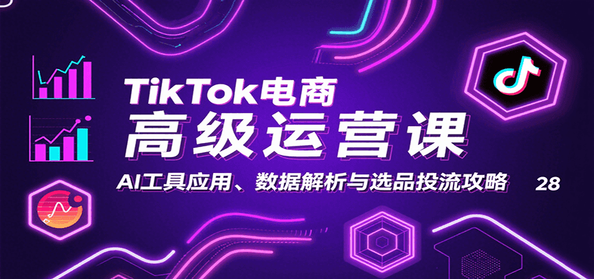 图片[1]-TikTok电商高级运营课：AI工具应用、数据解析与选品投流攻略_生财有道创业网-生财有道