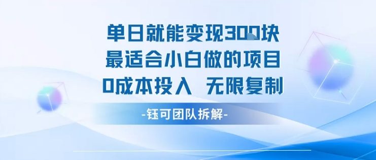 单日就能变现3张最适合小白做的项目0成本投入 无限复制——生财有道创业项目网