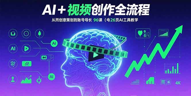 （15869期）AI+短视频创作全流程：从创意策划到账号增长，96节课(含26项AI工具教学)_生财有道创业项目网