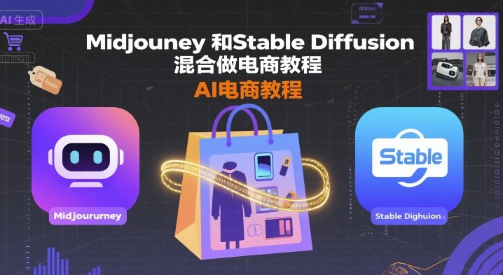 Midjourney和Stable Diffusion混合做电商教程-ai电商教程——生财有道创业项目网