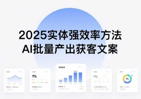 实体强效率方法：AI批量产出获客文案，2025年普通人拥抱AI，实现实体创收——生财有道创业项目网