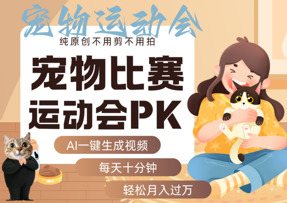 AI萌宠运动员跳水 射击  篮球  足球比赛   每天十分钟 附详细提示词文案库  代替做…_生财有道创业网