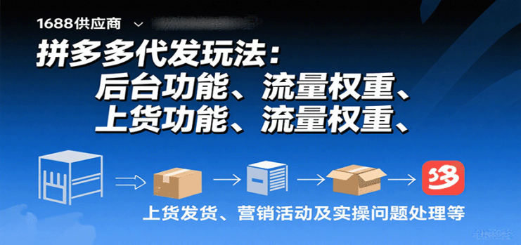 拼多多代发玩法：后台功能、流量权重、上货发货、营销活动及实操问题处理等_生财有道创业网