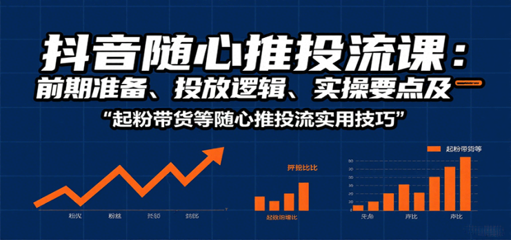 抖音随心推投流课：前期准备、投放逻辑、实操要点及起粉带货等随心推投流实用技巧_生财有道创业网