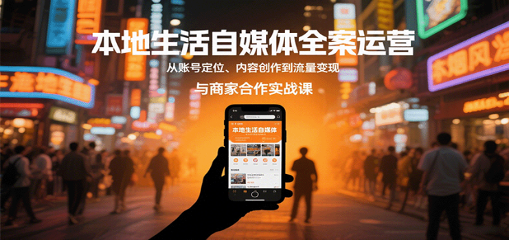 本地生活自媒体全案运营，从账号定位、内容创作到流量变现与商家合作实战课_生财有道创业网