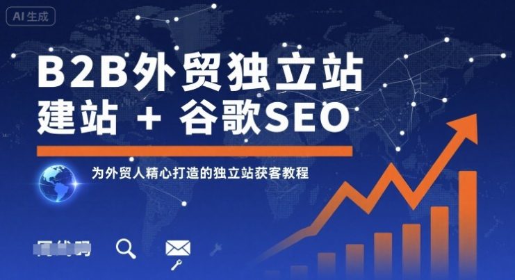B2B外贸独立站建站+谷歌SEO，为外贸人精心打造的独立站获客教程——生财有道创业项目网