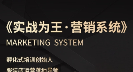 服装老板必修课《实战为王-营销系统》实现业绩被动式增长——生财有道创业项目网