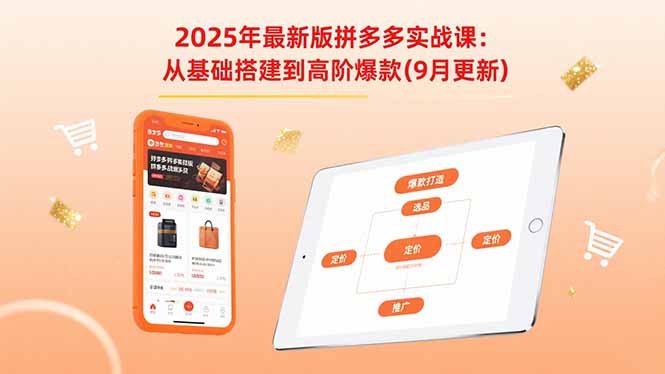 （15899期）2025年最新版拼多多实战课：从基础搭建到高阶爆款（9月更新）_生财有道创业项目网