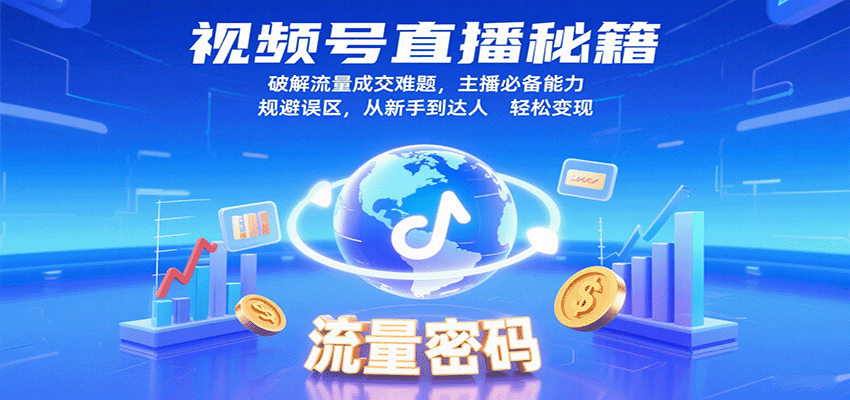 图片[1]-视频号直播秘籍，破解流量成交难题，主播必备能力，规避误区，从新手到达人轻松变现_生财有道创业网-生财有道