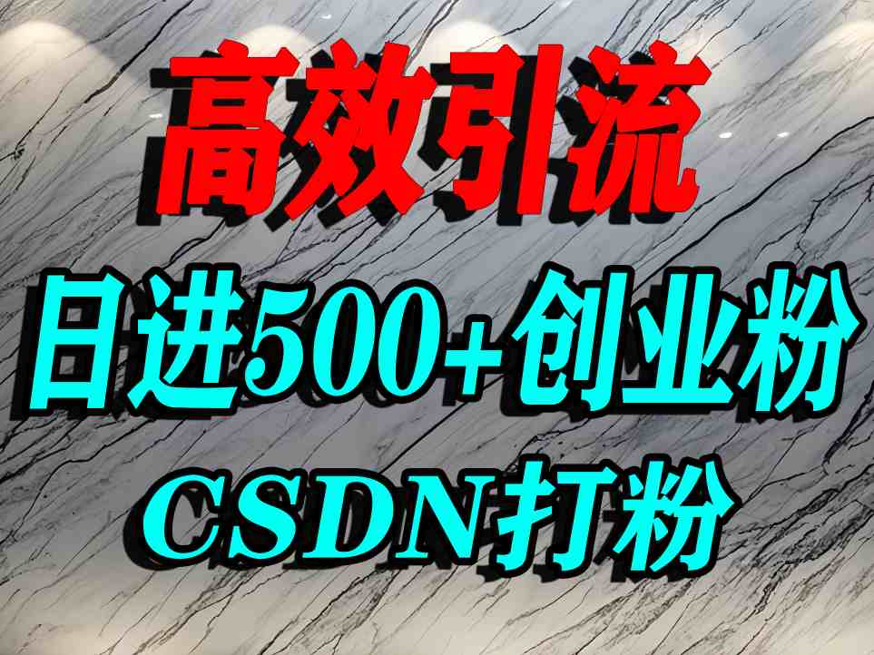 图片[1]-怎么打创业粉？CSDN又一个你不知道的打粉引流神秘平台，单人日引500+精准流量——生财有道创业项目网-生财有道