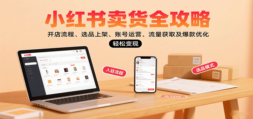 图片[1]-小红书卖货全攻略：开店流程、选品上架、账号运营、流量获取及爆款优化，轻松变现_生财有道创业网-生财有道