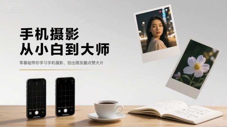 手机摄影从小白到大师，零基础带你学习手机摄影，拍出朋友圈点赞大片——生财有道创业项目网