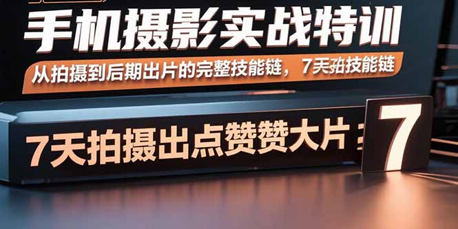（15949期）手机摄影实战特训，从拍摄到后期出片的完整技能链，7天拍出点赞大片_生财有道创业项目网