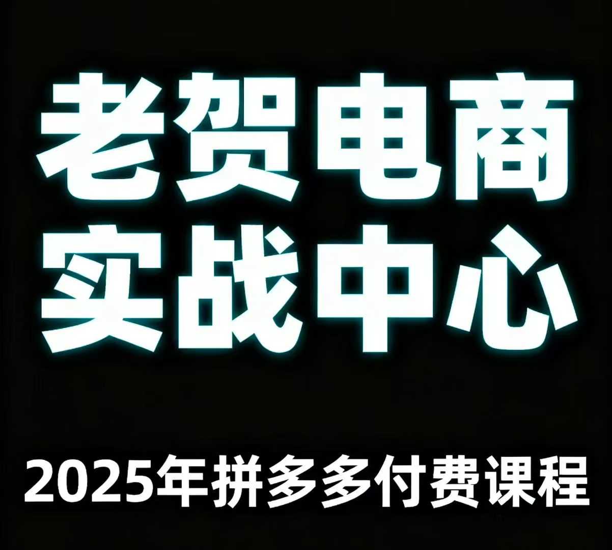 图片[1]-老贺电商2025年拼多多付费课程，用通俗易懂的方法告诉你多多怎么玩——生财有道创业项目网-生财有道