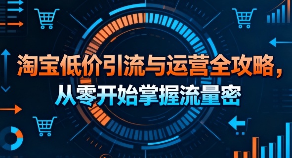淘宝低价引流与运营全攻略，从零开始掌握流量密码——生财有道创业项目网